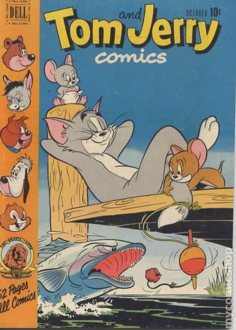 Tom and Jerry (1949 Dell/Gold Key) 87 Tom And Jerry Comics, Foto Muro Collage, Collage Des Photos, Bedroom Wall Collage, Comic Poster, Disney Posters, Movie Poster Wall, Cartoon Posters, Tom Jerry