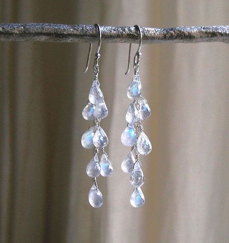 Moonstone Drop Earrings, Dangle Earrings Wedding, Bridal Earrings Drop, Moonstone Earrings, Moonstone Jewelry, Cheap Jewelry, Fashion Jewelry Earrings, Pretty Jewellery, Moon Stone