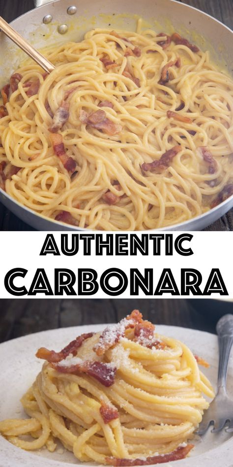 Spaghetti Carbonara Egg Yolk, Authentic Pasta Carbonara Recipe, Carbonara Pasta Rome, Pasta Al Carbonara, 15 Minute Pasta, Carbonara Recipe With Egg, Best Spaghetti Carbonara Recipe, Authentic Pasta Carbonara, Carbanora Pasta