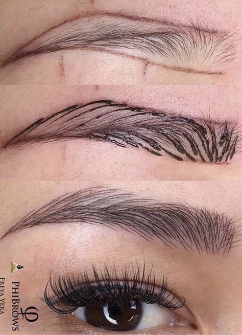 Mircoblading Eyebrows, Micro Blading, Permanente Make-up, Membentuk Alis, Bentuk Alis, Eyebrow Makeup Tutorial, Eyebrow Design, Cute Eyeshadow Looks, Eyebrow Makeup Tips