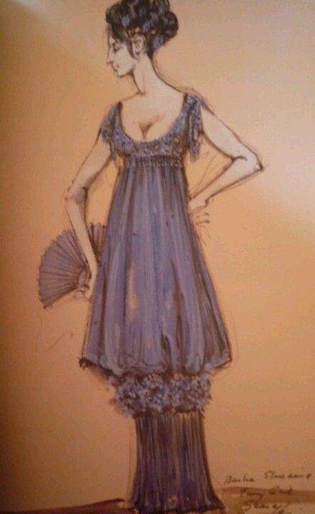 Irene Sharaff costume sketch for Barbara Streisand -Funny Girl Irene Sharaff, Costume Renderings, Costume Illustration, Costume Sketches, American Costume, Film Costumes, Theater Costumes, Edith Head, Hollywood Costume