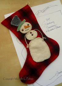 Christmas Stocking Applique Pattern, Applique Snowman, Michelle Palmer, Christmas Stockings Sewing, Applique Projects, Christmas Stitching, Snowman Stocking, Stocking Ideas, Sweatshirt Refashion