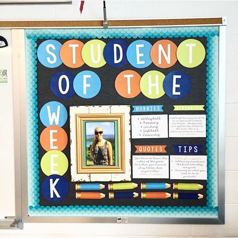 Throwback to my very first bulletin board display EVER! 🤓 I remember entering the classroom for the first time like it was yesterday and feeling like all of my creative dreams came true! I’d love to see your first bulletin board, too. Post it with the hashtag #myfirstbulletinboard so I can check it out. ❤️ #bulletinboard #classroomdecor #studentteaching #studentteacher #firstyearteacher #classroomsetup #studentoftheweek Star Student Board, Elementary Bulletin Boards, Student Of The Week, Student Ambassador, Student Of The Month, Star Of The Week, Classroom Makeover, Secondary Classroom, Teacher Boards