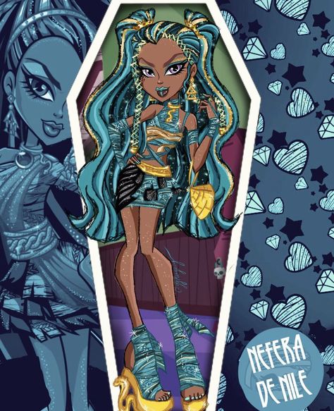 Nefera De Nile, Cleopatra Halloween, High Characters, Monster High Pictures, Cartoon Style Drawing, Oc Inspo, Monster High Art, Monster High Characters, The Originals Characters