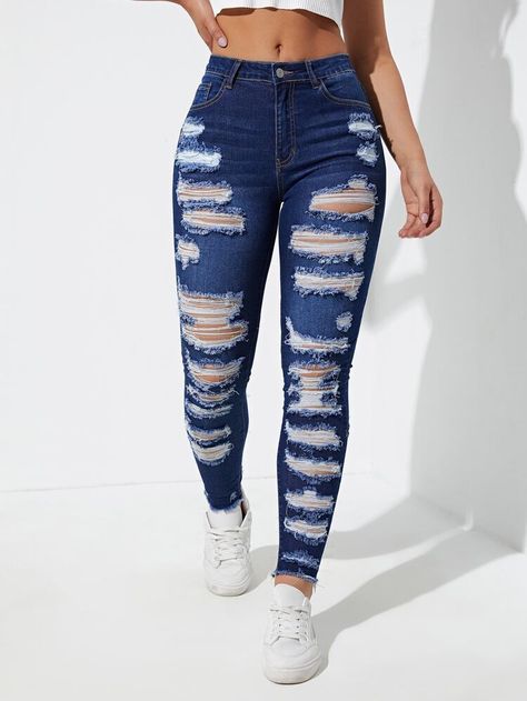 Pantalon Roto Outfits, Cute Ripped Jeans, Affordable Jeans, Womens Ripped Jeans, Jeans American Eagle, Faded Denim, Distressed Denim Jeans, Women Denim Jeans, American Eagle Jeans