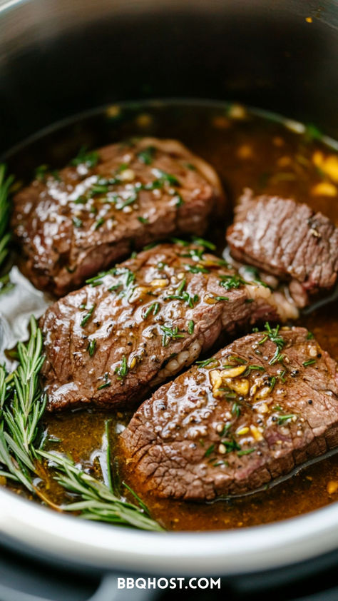 Get buttery-soft Beef Tenderloin with minimal effort using an Instant Pot! A game changer for beef tenderloin for a crowd for christmas dinners. Save this recipe for your next holiday gathering! Click through for more recipes! Beef Tenderloin Steak Recipes Crockpot, Beef Tenderloin Recipes Instant Pot, Tenderloin Instant Pot Recipes, Instant Pot Beef Tenderloin, Crockpot Beef Tenderloin, Beef Tenderloin In The Oven, Tenderloin With Red Wine Sauce, Tenderloin Instant Pot, Tenderloin Steak Recipes