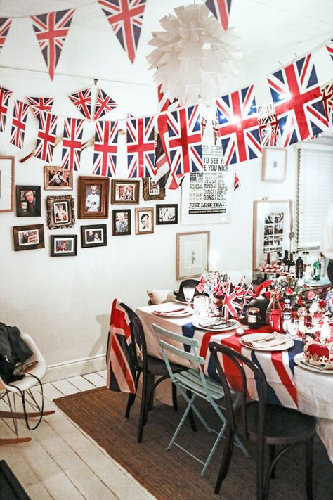 London Theme Parties, British Themed Parties, 1940s Party, England Party, British Tea Party, Themed Dinner Party, Uk Parties, British Party, Best Themes