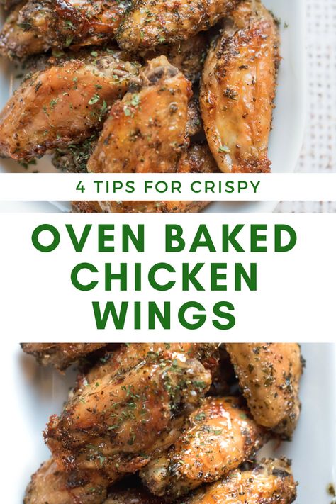 These 5 ingredient Italian Honey Baked Chicken Wings are ridiculously simple but always delicious. These wings are seasoned with Italian seasonings, baked to crispy perfection and tossed with honey at the end for a little added sweetness! Italian Chicken Wings Baked, Italian Wings Recipe, Honey Baked Chicken, Italian Baked Chicken, Baked Chicken Wings Oven, Crispy Baked Chicken Wings, Crispy Oven Baked Chicken, Italian Seasonings, Baked Wings