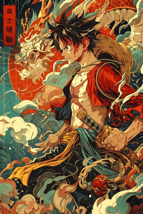 #PirateKing #Luffy #OnePiece Description: Luffy’s dream of becoming the Pirate King keeps him going through all challenges! Pirate King Luffy, King Luffy, Japanese Pop Art, Pirate King, The Pirate King, One Piece Funny, The Pirate, Anime Akatsuki, Monkey D Luffy