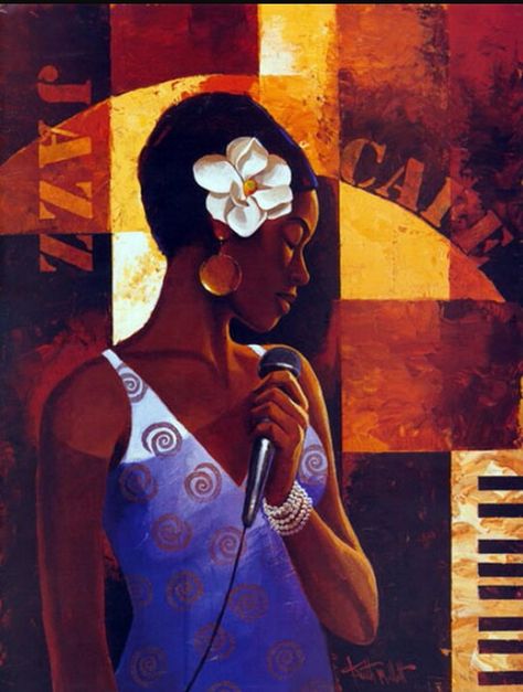 Jazz Keith Mallett, Jazz Painting, Arte Jazz, Jazz Cafe, Avengers Art, Jazz Art, Afrocentric Art, Musical Art, Cover Image