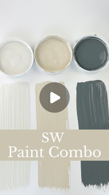 Loralee AhMu on Instagram: "You all requested another combo with Alabaster and Maison Blanche. Take a look at this one:   1️⃣ SW Alabaster is a warm and inviting off-white paint color that adds a touch of elegance to any space.  2️⃣ SW Maison Blanche is an elegant off-white paint color with a hint of beige.   3️⃣ SW Gray’s Harbor (SW 6236) is a deep and moody gray-blue paint color that adds depth and richness to any room.  There are several ways to use these colors in a space but I would apply Maison Blanche on the walls, Alabaster on trim/doors, and use Gray’s Harbor for accents like wainscoting, cabinetry, furniture, or an accent wall.   ♥️ Save this post and then follow Simplee DIY for more great combos!  #sherwinwilliams #sherwinwilliamspaint #swcolorlove #interiorpaint #interiorpainti Colors That Go With Alabaster, Alabaster Accent Colors, Blues That Go With Alabaster, Alabaster Walls And Trim, Best Trim Color For Alabaster Walls, Sw Maison Blanche, Sw Alabaster Walls, Sw Alabaster, Off White Paint Colors