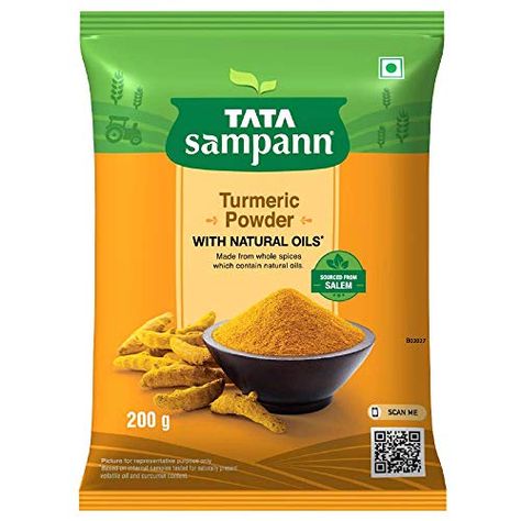 Tata Sampann Turmeric Powder Masala, 200g Check more at https://dealoffers.in/tata-sampann-turmeric-powder-masala-200g/ Haldi Powder, Red Chilli Powder, Gourmet Foods, Turmeric Powder, Coriander Powder, Turmeric Root, Cooking Ingredients, Natural Oil, Red Chilli