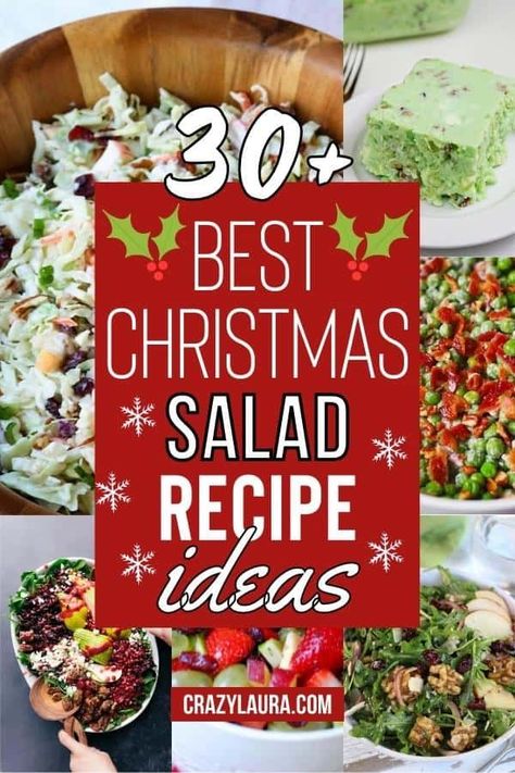 Christmas Lunch Menu, Salad Recipes Holidays, Christmas Fruit Salad, Christmas Pasta, Salad Recipe Ideas, Brunch Salad, Christmas Potluck, Christmas Salad Recipes, Potluck Salad