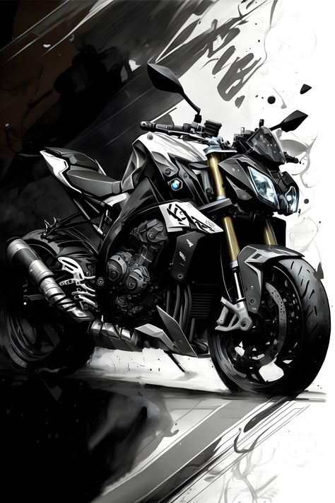 Motorcycle Digital Art, Motorbike Art Drawing, Motorcycle Art Wallpaper, Motorcycle Poster Design, Moto Drawing, Motorbike Poster, Motorbike Drawing, Poster Motorcycle, Motorcycle Art Painting