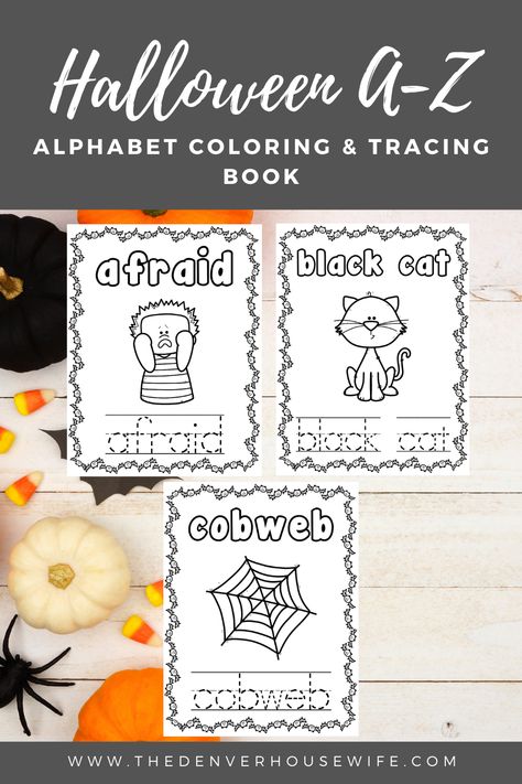 Halloween Abc, Halloween Alphabet, Free Printable Halloween, Homeschool Tips, Halloween Words, Alphabet Tracing, Alphabet Book, Printable Books, Alphabet Coloring