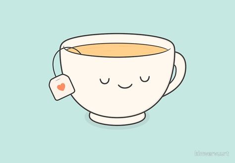 "Teacup" by kimvervuurt | Redbubble Watercolor Teacup, Teacup Art, Tea Cup Drawing, Tea Labels, Tattoo Project, Cute Paintings, Watercolor Art Lessons, A Cup Of Tea, Art Lesson Plans