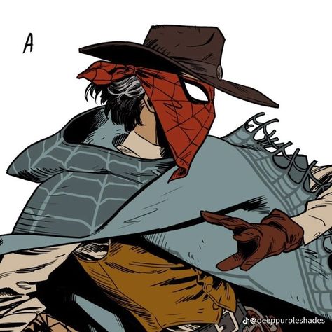 not my art -> credit to the artist‼️ Pedro Pascal, Spiderman, Cowboy