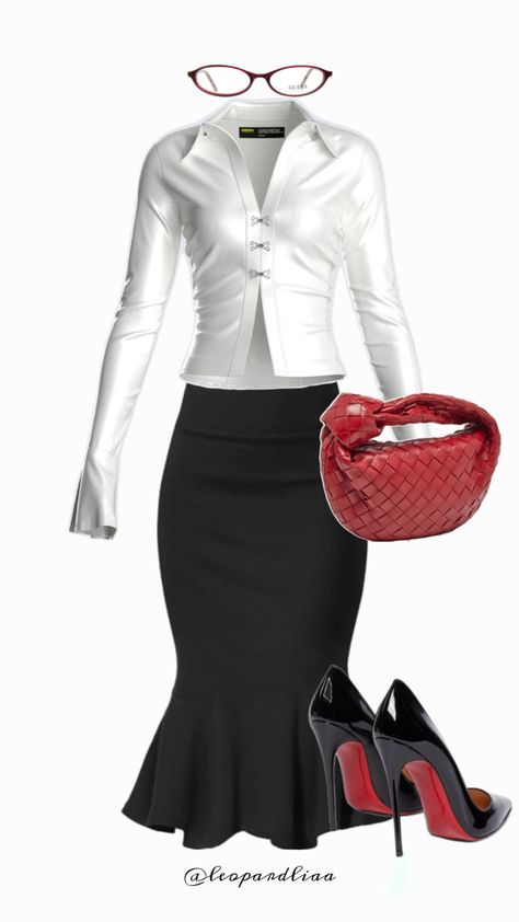 Outfit inspo, fashion, chic fashion, office siren, devil wears prada, bayonetta, office fit, fitspo 2000s Hairstyles Black Women, Devil Wears Prada Outfits, Siren Outfit, Fashion Inspo Casual, Cute Professional Outfits, Fashion Office, Outfit Layout, Office Outfits Women, Business Casual Outfits For Work