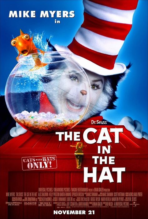 Cat In The Hat Movie, Best Kid Movies, Cat Movie, Beau Film, The Cat In The Hat, Film Disney, Childhood Movies, Kids' Movies, Cat In The Hat