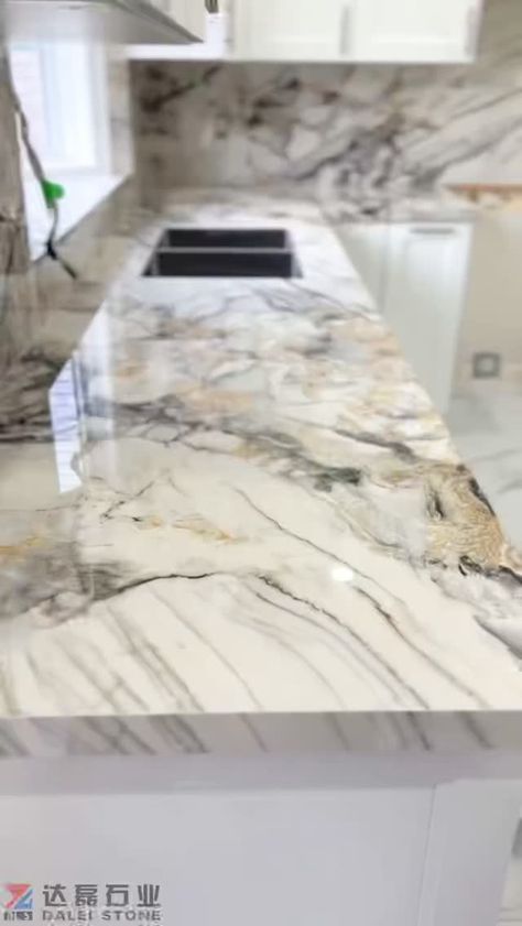 @daleistone_daisy • Marble countertop,The natural beauty is fully displayed.Marble countertops are very beautiful in ... • Threads