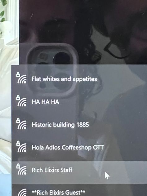 wifi name on laptop Wifi Names Creative, Wifi Names, White Flats, Coffee Shop, Incoming Call Screenshot, Quotes, Quick Saves