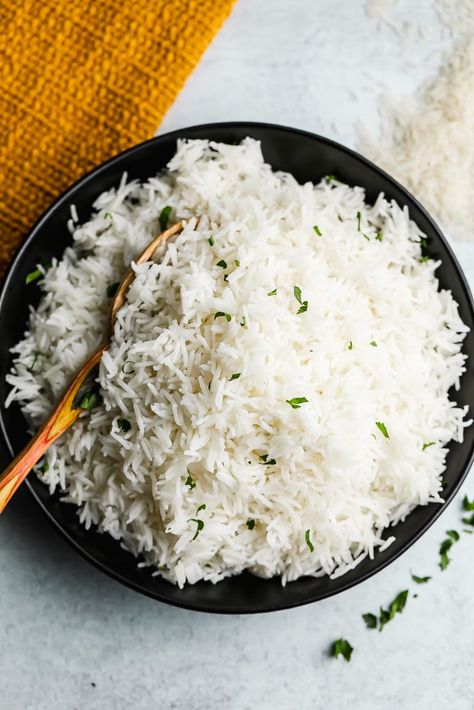 How To Cook Basmati Rice (Perfect Every Time!) - Nora Cooks Best Basmati Rice, Perfect Basmati Rice Stovetop, How To Cook Basmati Rice On The Stove, How To Cook Basmati Rice, Basmati Rice In Rice Cooker, Best Basmati Rice Recipe, Basmati Rice Recipes Easy, Ram Pic, Nora Cooks