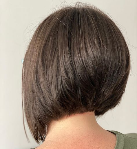 50 Inverted Bob Haircuts Women Are Asking For in 2020 - Hair Adviser Inverted Bob Hairstyles For Fine Hair Over 50, Aline Bob Back View, Graduate Bob Haircut, Bob Long In Front Short In Back, Graduated Bob Hairstyles For Fine Hair, Short Graduated Bob Hairstyles, Stacked Bob Hairstyles With Bangs, Layered Angled Bob Hairstyles, Inverted Bobs For Fine Hair