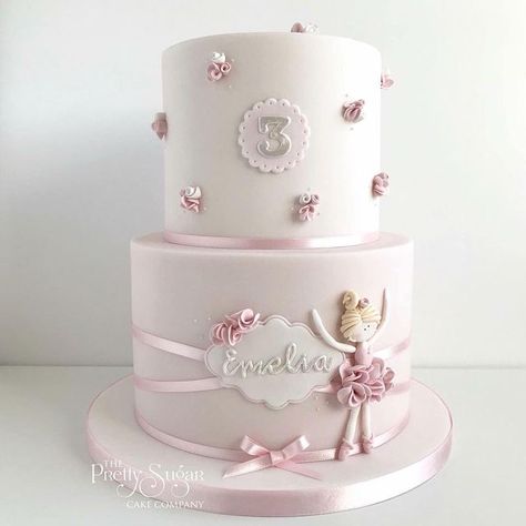 Birthday Reaction, 3rd Birthday Wishes, Ballet Birthday Cakes, Torturi Baby Shower, Ballerina Birthday Cake, Ballet Cakes, Ballet Birthday Party, Happy 3rd Birthday