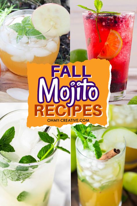 Fall Mojito, Mango Mojito Recipe, Popular Mixed Drinks, Mojito Recipes, Non Alcoholic Mojito, Mojito Drink, Mojito Mocktail, Fun Drinks Alcohol, Mango Mojito