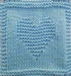 Sammy B's knitting patterns : One heart square Knitted Squares Pattern, Easy Blanket Knitting Patterns, Knitted Heart Pattern, Knitted Dishcloth Patterns Free, Knit Baby Blanket Pattern Free, Knitted Washcloth Patterns, Dishcloth Patterns Free, Knitted Blanket Squares, Knitting Squares