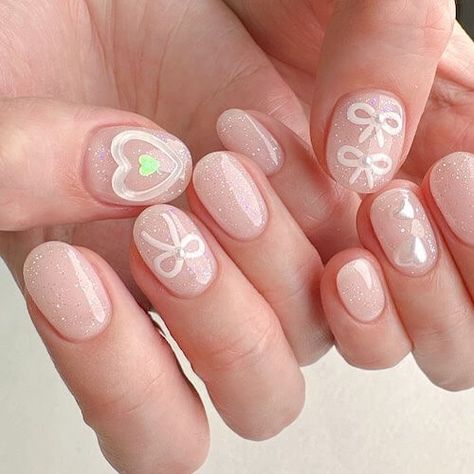 Korean Nail Art Short Nails, Nail Ideas Korean, Cute Korean Nail Art, Short Korean Nails, Korea Nails, Korean Nail Designs, Korea Nail, Basic Nail, Nails Korean