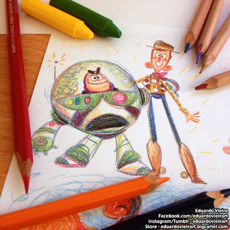 Pixar Illustration, Pixar Theory, Color Pencil Illustration, Arte Inspo, Cute Doodle Art, Character Design Animation, Color Pencil Art, Art And Illustration, Disney Drawings