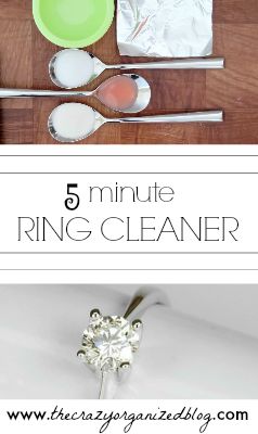 the simpliest way to clean your rings & jewelry with an easy DIY cleaner of items you ALREADY have in your home! #diycleaner #jewelry Diy Wedding Ring Cleaner, Wedding Ring Cleaner, Diy Wedding Ring, Ring Cleaner, Clean Rings, Clean Gold Jewelry, Diy Ring, Safe Cleaning Products, Diy Cleaners