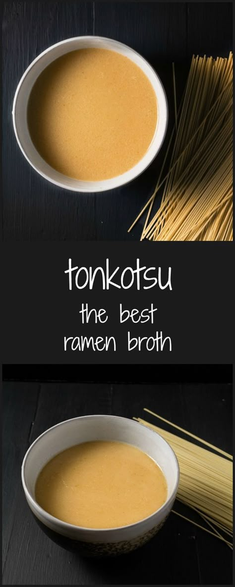 Make this tonkotsu broth for the best ramen ever. Tonkotsu Broth, Ramen Broth, Best Ramen, Tonkotsu Ramen, Homemade Ramen, Ramen Restaurant, Ramen Soup, Asian Soup, Ramen Recipes