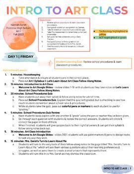 This engaging and interactive lesson plan is perfect for getting your students excited about art class! With a variety of activities, including a scavenger hunt, art critiques, and a self-portrait project, your students will be learning and having fun all day long.

Download the editable lesson plan here: Primary Palette, Intro To Art, Elementary Art Classroom, Elementary Art Rooms, Art Handouts, Art Teacher Resources, High School Art Lessons, Art Lessons Middle School, Elementary Lesson Plans