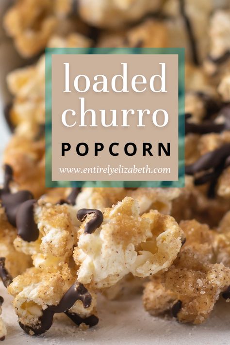 Cinnamon Puff Corn, Churro Popcorn Seasoning, Churro Popcorn Recipe, Popcorn Flavor Ideas, Fun Popcorn Ideas, Savoury Popcorn Recipes, Popcorn Mix Ins, Popcorn Flavor Recipes, Apple Snack Ideas