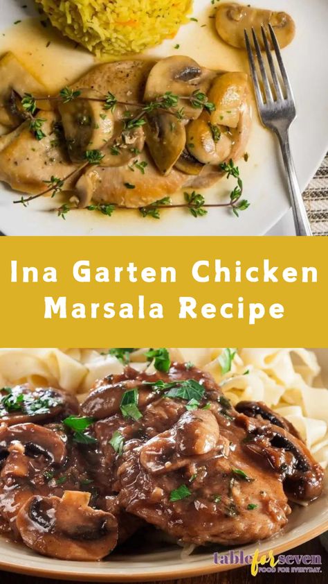 Ina Garten Chicken Marsala Recipe Ina Garten Chicken Francese, Ina Garten Chicken Marsala Recipe, Chicken Marsala Ina Garten, Ina Garten Comfort Food Recipes, Ina Garten Fall Recipes, Ina Garten Dinner Recipes, Elegant Chicken Recipes, Ina Garten Chicken Recipes, Ina Garten Chicken Marsala