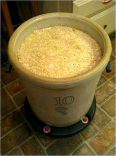 How To Make Sauerkraut In A Crock, Making Sauerkraut In A Crock, Homemade Sauerkraut In A Crock, Saurkraut Recipes Homemade, Homemade Sourkraut, Sauerkraut In A Crock, Canning Sauerkraut, Sauerkraut Crock, Sour Kraut