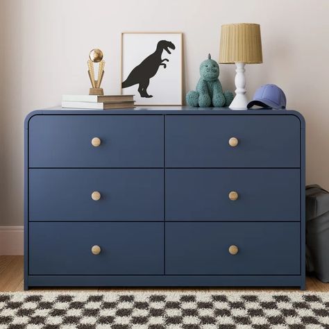 Storkcraft Santos 6 Drawer Dresser & Reviews - Wayfair Canada Boy Dresser, Drawer System, Baby Dresser, Blue Dresser, Toddler Boys Room, Kids Dressers, Baby Rooms, Kid's Bedroom, Double Dresser