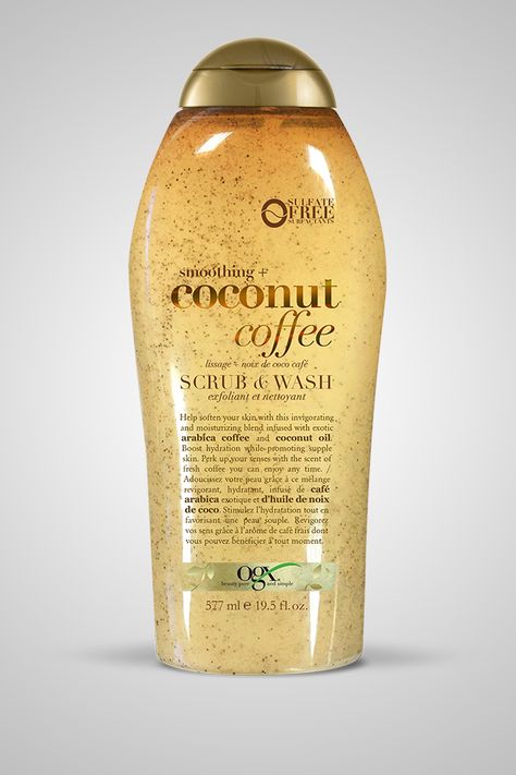 Ogx Body Wash, Ogx Coconut Coffee, Hygiene List, Coconut Coffee Scrub, Ogx Coconut, Coffee Scrub Diy, Coffee Face Scrub, Coffee Body Scrub, Sugar Scrub Recipe