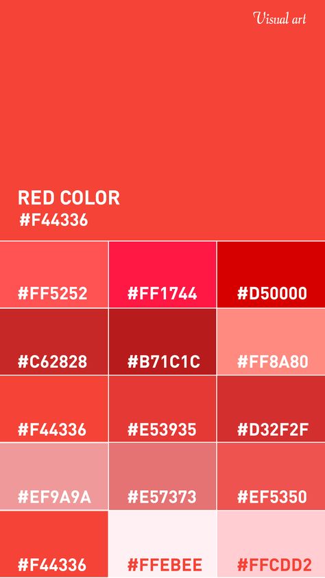 Red color scheme with HEX color codes Shades of RED color #red #red_Color #Red_shades #red_color_Hex_Codes #Red_color_variants #half_red #pink_red #light_red #red_light_colors Red Color Hex, Shades Of Red Color, Red Color Scheme, Light Red Color, Hex Color, Hex Color Palette, Red Color Schemes, Red Colour Palette, Hex Codes