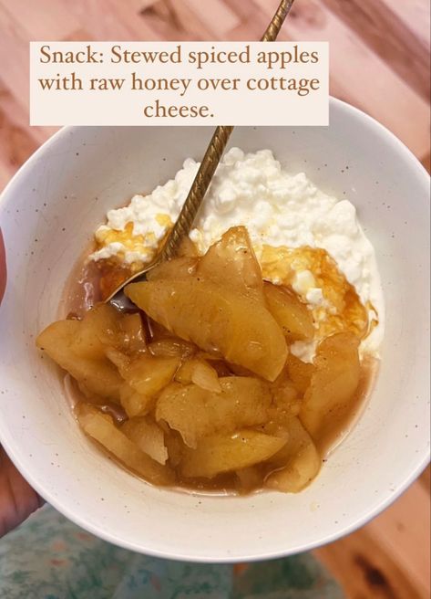 Spiced Apples, Raw Honey, Cottage Cheese, Stew, Honey, Cottage, Nutrition, Cheese, Snacks