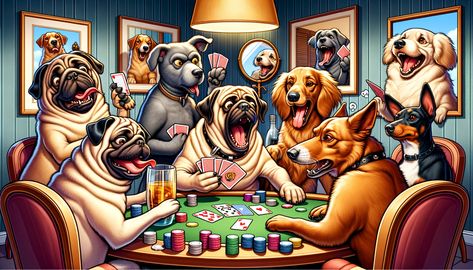 Introduction Dogs Playing Poker is a series of paintings that have captivated audiences for over a century. Created by Cassius Marcellus Coolidge, these artworks are renowned for their unique portrayal of dogs engaging in a game of poker. This series not only showcases artistic brilliance but also offers a humorous and satirical take on human behavior and societal norms. #anthropomorphizeddogs #artandhumor #artandsociety #artinhomedecor #artinpopculture #CassiusMarcellusCoolidge Marley Tattoo, Bob Marley Tattoo, Teen Hangout, Dogs Playing Poker, Iconic Paintings, Printmaking Ideas, Societal Norms, Dogs Playing, Series Of Paintings