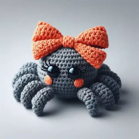 Crochet Spider Amigurumi Free Pattern - Spooky Halloween Craft Crochet Stuffed Animals Free Patterns Halloween, Crochet Animal Heads Free Pattern, Crochet Spider Pattern Free, Halloween Crochet Patterns Free Easy, Spider Crochet Pattern Free, Halloween Amigurumi Free Pattern, Crochet Spiders, Crochet Squishy, Spider Crochet Pattern