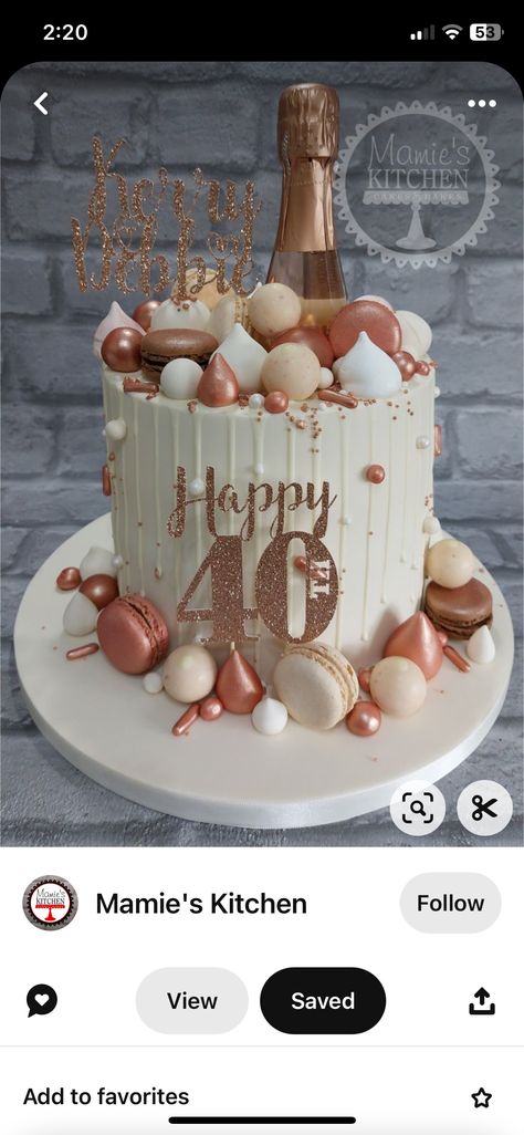 50th Birthday Cake Ideas, Birthday Cake Ideas For Women, Cake Ideas For Women, 50th Birthday Cake, Happy 40th, Birthday Cake Ideas, Add To Favorites, 50th Birthday, Cake Ideas