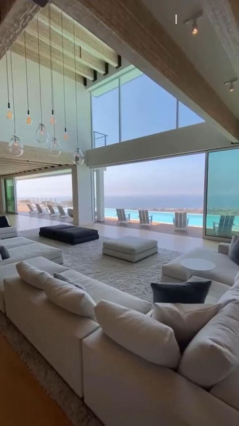 This Oceanfront Home Is Absolutely Beautiful! | Luxury house, Modern house design, Luxury living room Loft Playhouse, Luxury Listings, Modern Mansion, Mansion Interior, Luxury Homes Dream Houses, Luxury House Designs, Dream House Interior, Dream House Exterior, Futurism