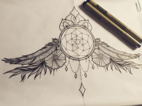 “Dream catcher sternum design  #tattoo #tattooflash #tattoodesign #illustrated #illustrator #illustration #illustratorsoninstagram #instadrawing…” Tattoo Under Breast, Sternum Tattoos, Ink Therapy, Underboob Tattoo, Sternum Tattoo, Tattoo Feminina, Feather Tattoos, Dream Tattoos, Zaha Hadid