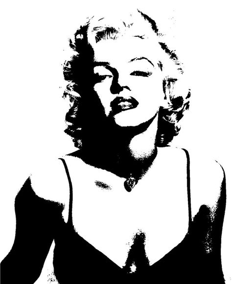 Marilyn Monroe Wallpaper Art, Pop Art Tattoo Design, Marilyn Monroe Stencil, Black And White Pop Art, Wallpaper Room Decor, Marilyn Monroe Wallpaper, Wallpaper Room, Stippling Art, Gcse Art Sketchbook