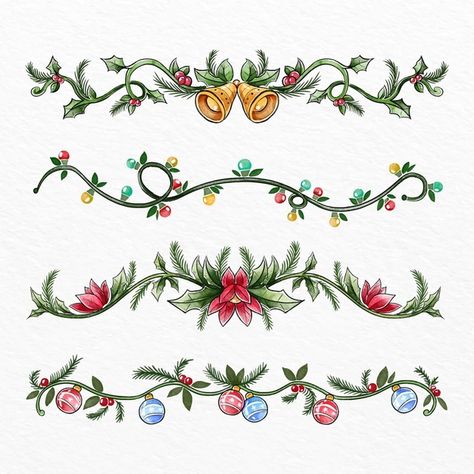 Christmas Garland Painting, Christmas Decoration Illustration, Christmas Garland Illustration, Christmas Garland Drawing, Garland Illustration, Christmas Illustration Watercolor, Pink Christmas Background, Christmas Tree Collection, Merry Christmas Background