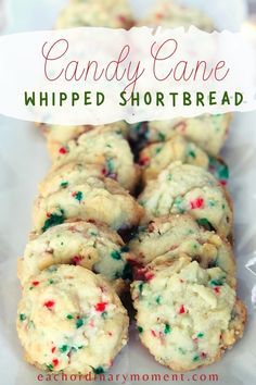 Candy Cane Frosted Sugar Cookies, Candy Cane Whipped Shortbread, Shortbread Candy Cane Cookies, Peppermint Shortbread Cookies Recipe, Recipes Using Candy Canes, Candy Cane Cookies Easy, Christmas Cookie Easy Recipe, Cookies Recipes Christmas Easy, Candy Cane Baking